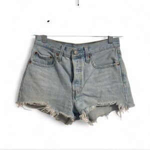 Levi's 501 High Waisted Button Fly Denim Cut-off Shorts. Size 26.